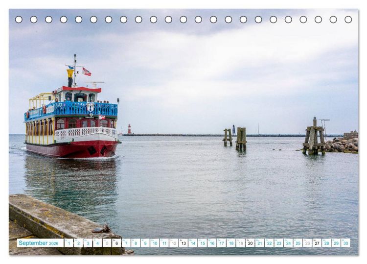 Produktbild: Warnem&uuml;nde - Sommer, Sonne und Sand im Schuh (Tischkalender 2026 DIN A5 quer), CALVENDO Monatskalender