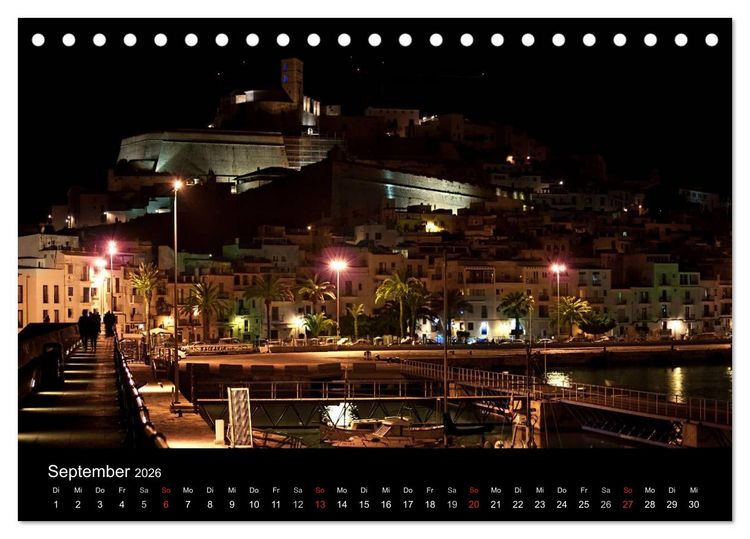 Produktbild: Ibiza by night (Tischkalender 2026 DIN A5 quer), CALVENDO Monatskalender