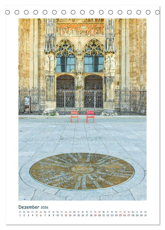 Produktbild: Ulm Fassaden der Stadt (Tischkalender 2026 DIN A5 hoch), CALVENDO Monatskalender