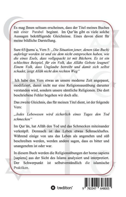 Produktbild: Die Religionen schmecken nicht