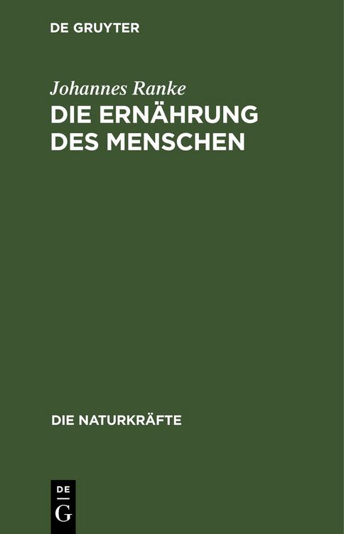 Produktbild: Die Ern&auml;hrung des Menschen