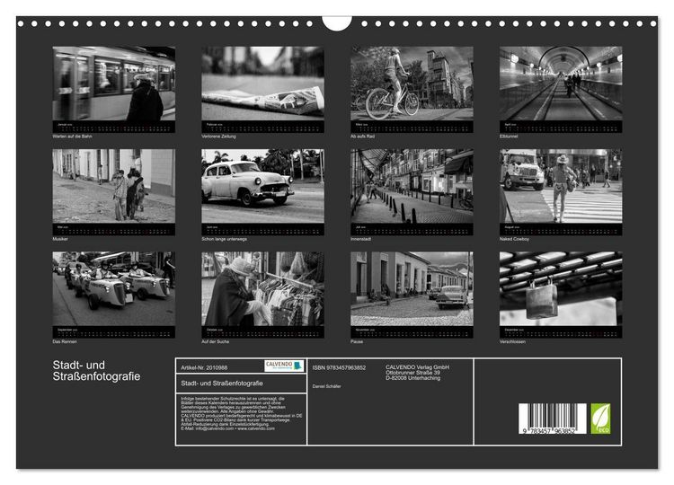 Produktbild: Stadt- und Stra&szlig;enfotografie (Wandkalender 2026 DIN A3 quer), CALVENDO Monatskalender
