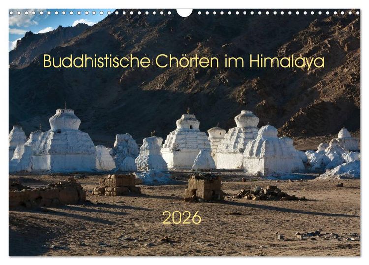 Produktbild: Buddhistische Ch&ouml;rten im Himalaya (Wandkalender 2026 DIN A3 quer), CALVENDO Monatskalender