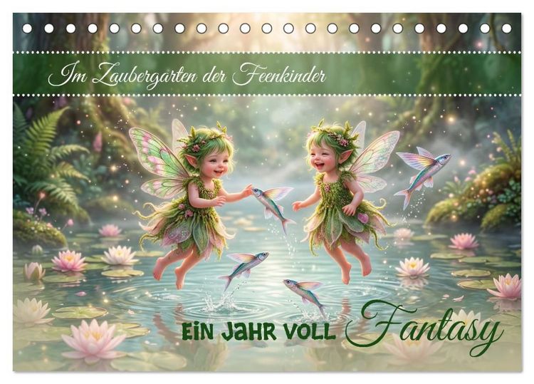 Produktbild: Im Zaubergarten der Feenkinder (Tischkalender 2027 DIN A5 quer), CALVENDO Monatskalender