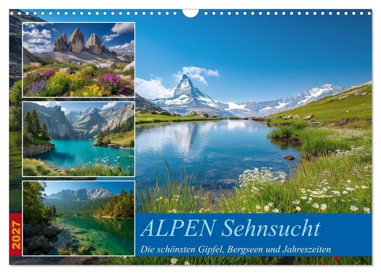 Produktbild: ALPEN Sehnsucht (Wandkalender 2027 DIN A3 quer), CALVENDO Monatskalender