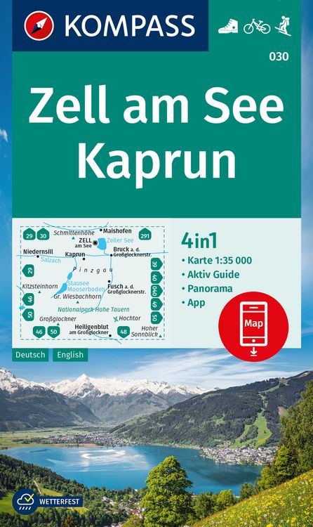 Produktbild: KOMPASS Wanderkarte 030 Zell am See, Kaprun 1:35.000