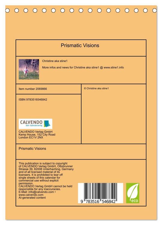 Produktbild: Prismatic Visions (Desk Calendar 2026 DIN A5 portrait), CALVENDO 12 Month DeskCalendar