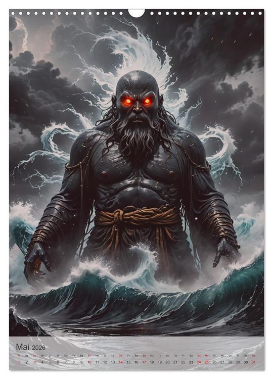 Produktbild: Japanische Mythologie - G&ouml;tter, Helden und Monster (Wandkalender 2026 DIN A3 hoch), CALVENDO Monatskalender