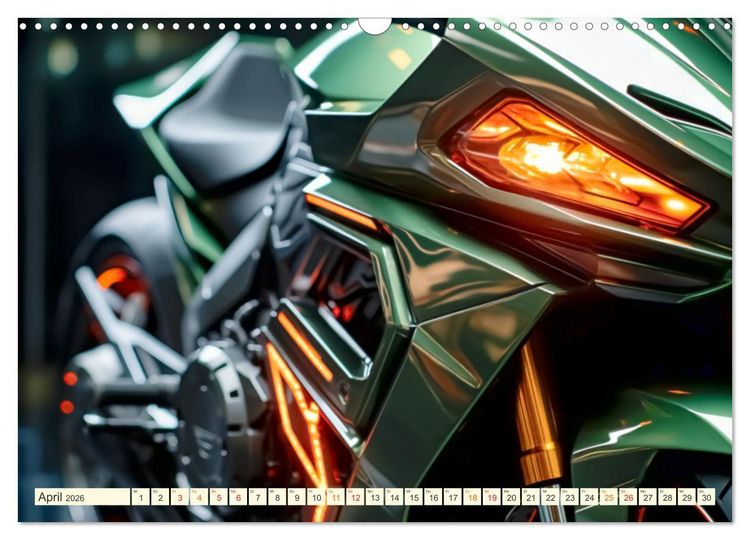 Produktbild: Blickpunkt Motorrad Sch&ouml;nheit im Design (Wandkalender 2026 DIN A3 quer), CALVENDO Monatskalender