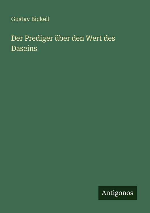 Produktbild: Der Prediger &uuml;ber den Wert des Daseins