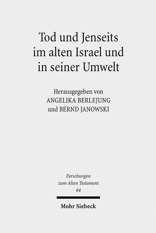 Produktbild: Tod und Jenseits im alten Israel und in seiner Umwelt