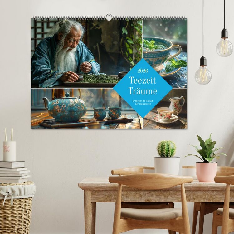 Produktbild: Teezeit Tr&auml;ume (Wandkalender 2026 DIN A2 quer), CALVENDO Monatskalender