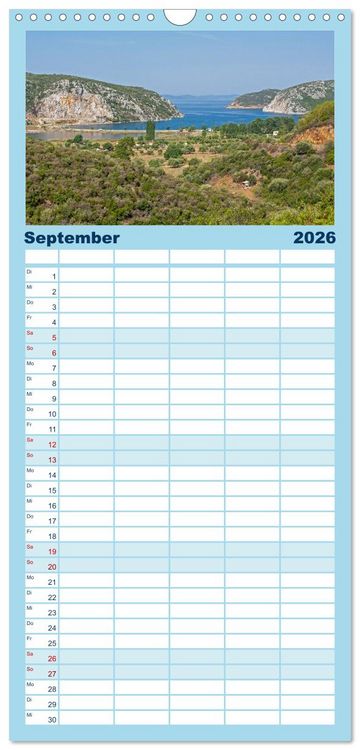 Produktbild: Familienplaner 2026 - Chalkidiki - Urlaubsparadies in Nordgriechenland mit 5 Spalten (Wandkalender, 21 x 45 cm) CALVENDO