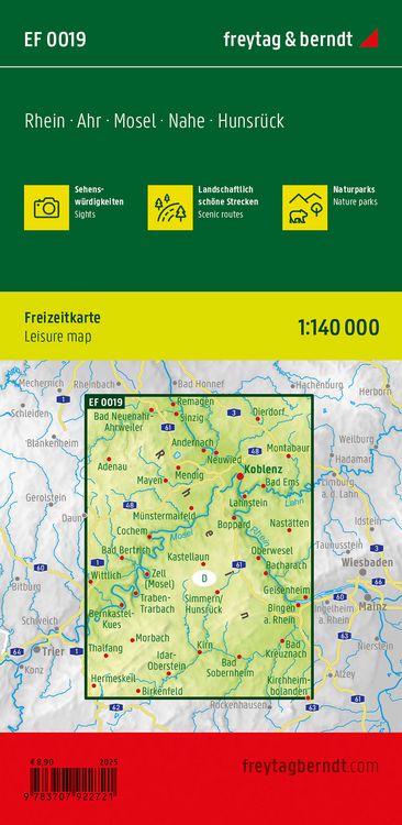 Produktbild: Freytag & berndt Freizeitkarte Rhein - Ahr - Mosel 1:140.000