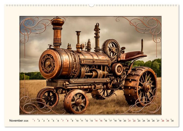 Produktbild: Steampunk Traktoren (Wandkalender 2026 DIN A2 quer), CALVENDO Monatskalender