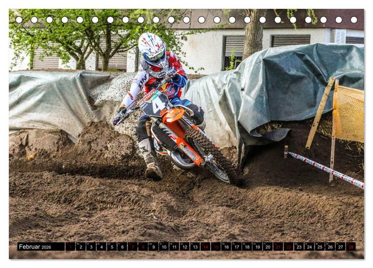 Produktbild: Motocross Racing 2026 (Tischkalender 2026 DIN A5 quer), CALVENDO Monatskalender