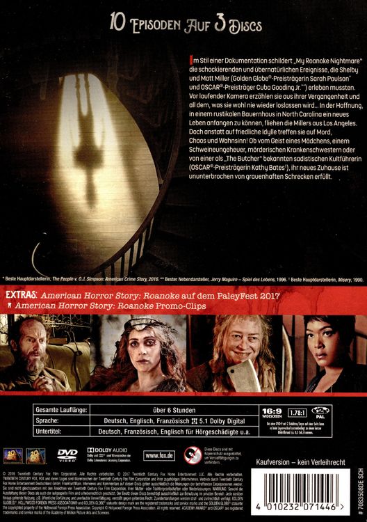 Produktbild: American Horror Story - Season 6 - Roanoke [3 DVDs]