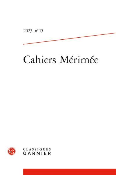 Produktbild: Revue Cahiers Merimee N.15 ; 2023 ; Varia