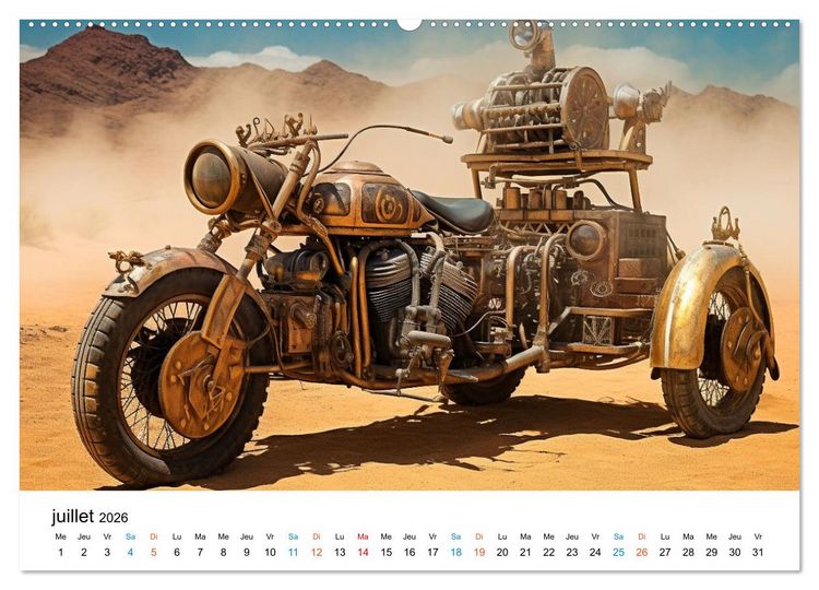 Produktbild: M&eacute;caniques fantastiques (Calendrier mural 2026 DIN A2 vertical) calendrier de bureau