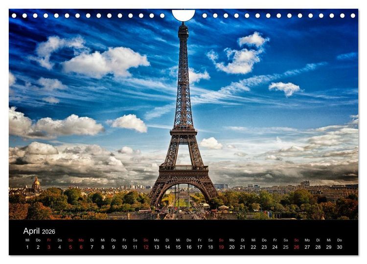 Produktbild: Paris - Impressionen einer Weltstadt (Wandkalender 2026 DIN A4 quer), CALVENDO Monatskalender