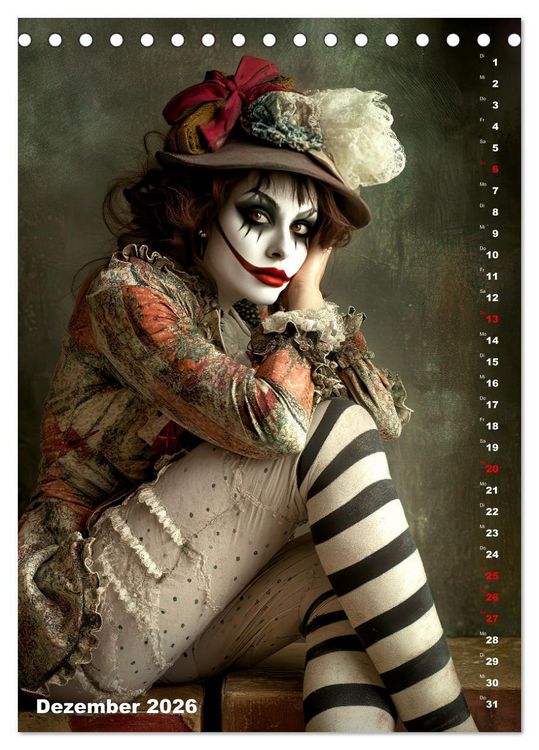 Produktbild: Clowngeschichten - Eine besondere Welt (Tischkalender 2026 DIN A5 hoch), CALVENDO Monatskalender