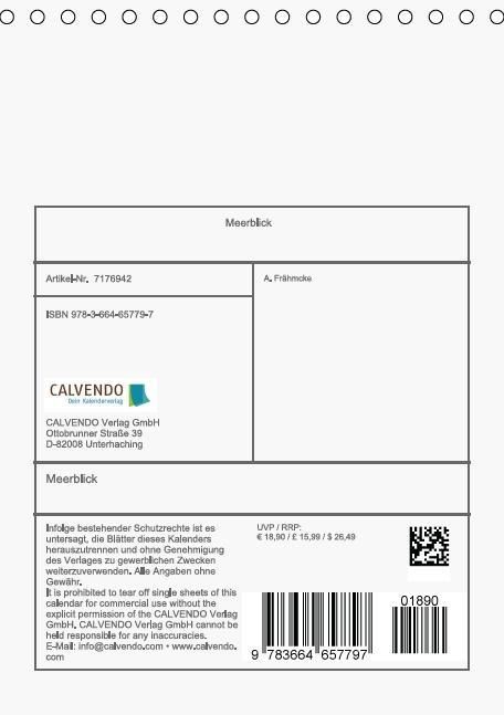 Produktbild: Meerblick (Tischkalender immerw&auml;hrend DIN A5 hoch)