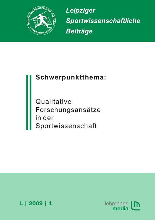 Produktbild: Leipziger Sportwissenschaftliche Beitr&auml;ge