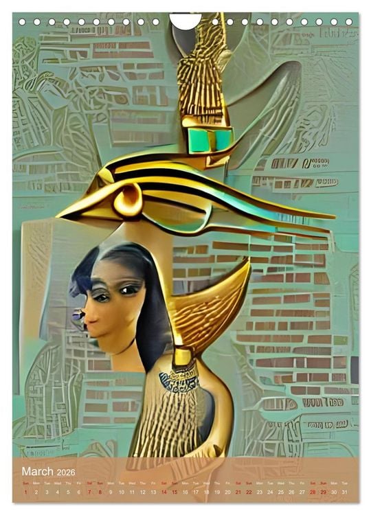 Produktbild: Ancient Egypt - Digital Artwork created by Artificial Intelligence (Wall Calendar 2026 DIN A4 portrait), CALVENDO 12 Month Wall Calendar