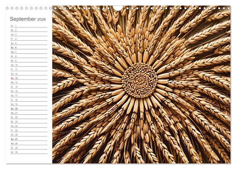 Produktbild: Natural Mandalas - Kraftvolle KI Mandalas aus Naturmaterialien (Wandkalender 2026 DIN A3 quer), CALVENDO Monatskalender