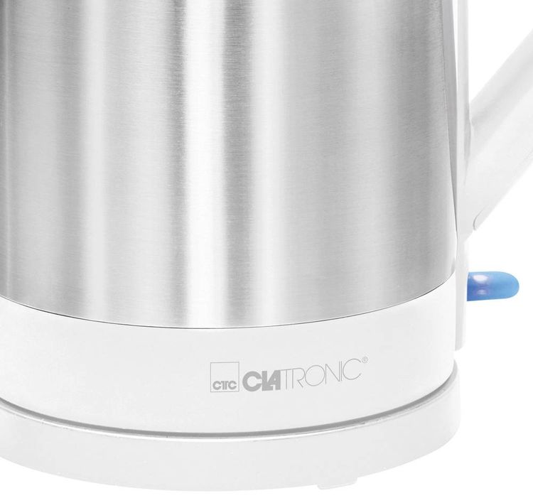 Produktbild: Clatronic WKS 3692 weiss Wasserkocher Edelstahl, Wei&szlig; Fassungsverm&ouml;gen: 1.5l