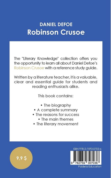 Produktbild: Study guide Robinson Crusoe by Daniel Defoe (in-depth literary analysis and complete summary)