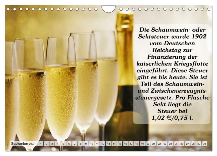 Produktbild: Wissenswertes &uuml;ber Wein (Wandkalender 2027 DIN A4 quer), CALVENDO Monatskalender