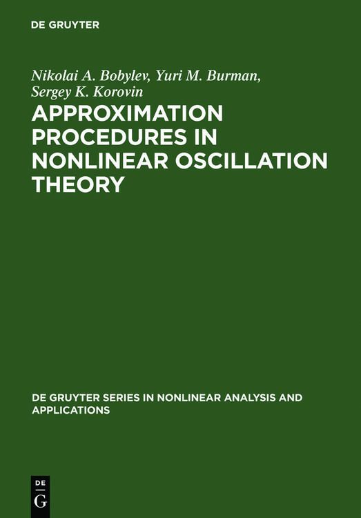 Produktbild: Approximation Procedures in Nonlinear Oscillation Theory
