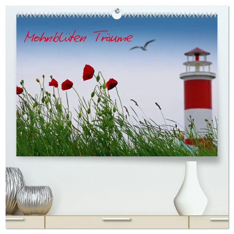 Produktbild: Mohnblumen Tr&auml;ume (hochwertiger Premium Wandkalender 2026 DIN A2 quer), Kunstdruck in Hochglanz