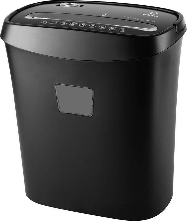 Produktbild: Renkforce RF-PPS-15L Aktenvernichter 5 Blatt Mikroschnitt 3 x 9 mm P-5 15 l Vernichtet auch Kreditkarte