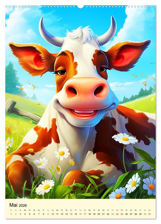 Produktbild: Bauernhof. Tierischer Humor auf dem Land (Wandkalender 2026 DIN A2 hoch), CALVENDO Monatskalender