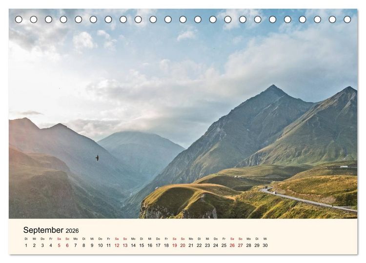 Produktbild: Der Kaukasus - Entdeckungen zwischen Asien und Europa (Tischkalender 2026 DIN A5 quer), CALVENDO Monatskalender