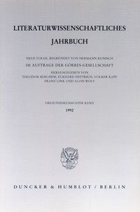 Produktbild: Literaturwissenschaftliches Jahrbuch.