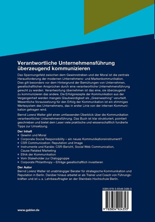 Produktbild: Verantwortliche Unternehmensf&uuml;hrung &uuml;berzeugend kommunizieren