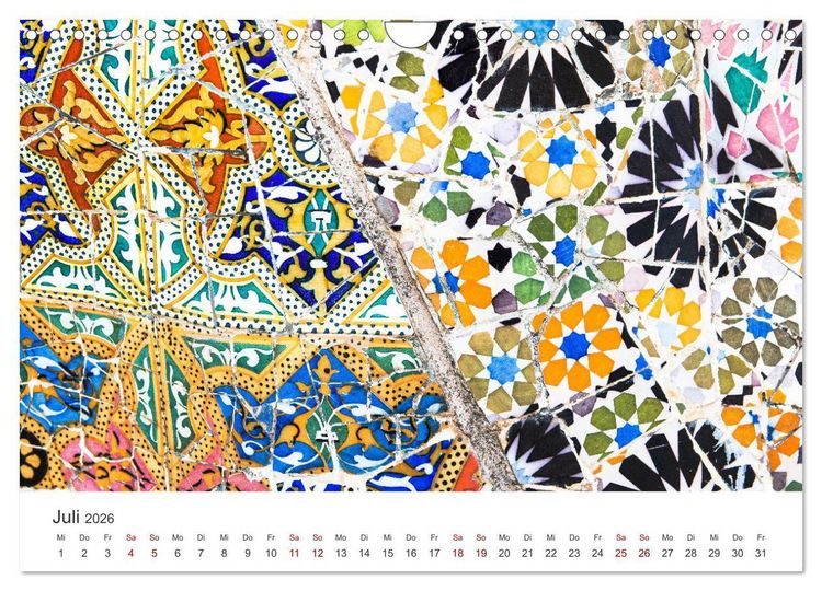 Produktbild: Kunstvolle Mosaike (Wandkalender 2026 DIN A4 quer), CALVENDO Monatskalender