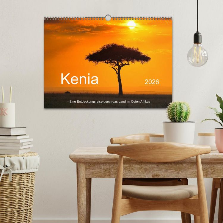 Produktbild: Kenia - Eine Entdeckungsreise durch das Land im Osten Afrikas (Wandkalender 2026 DIN A3 quer), CALVENDO Monatskalender