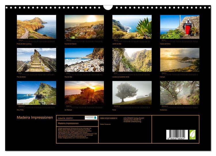 Produktbild: Madeira Impressionen (Wandkalender 2026 DIN A3 quer), CALVENDO Monatskalender