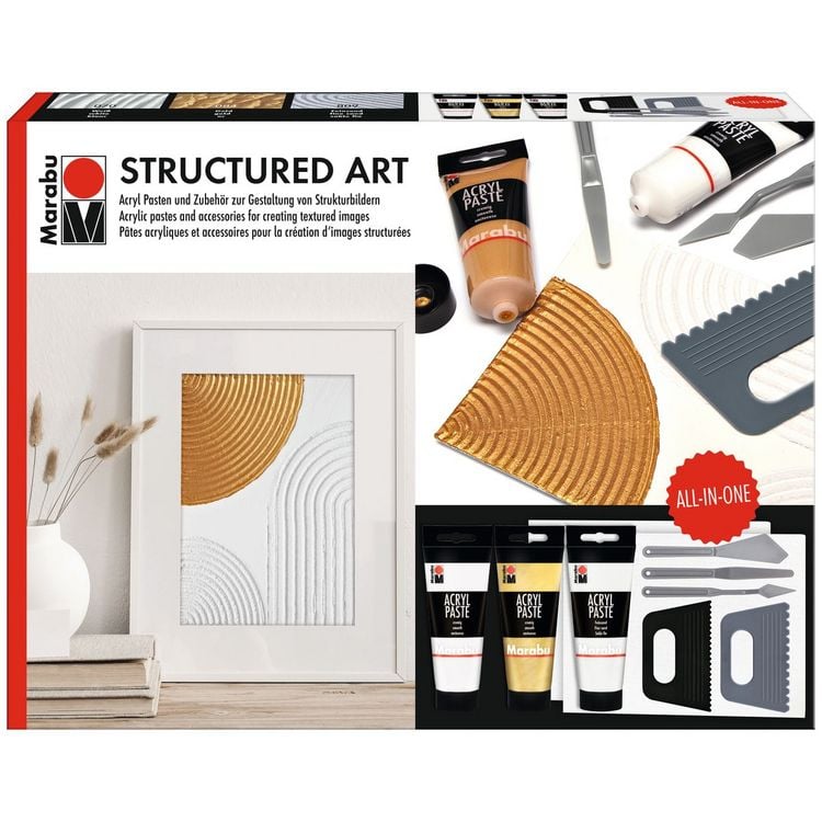 Produktbild: Marabu Acrylpasten-Set Structured Art