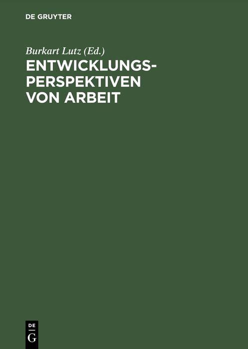 Produktbild: Entwicklungsperspektiven von Arbeit