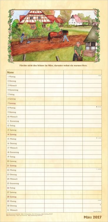 Produktbild: Bauernkalender Familienplaner 2027
