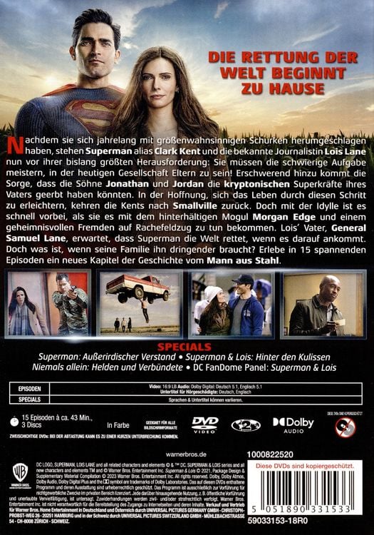 Produktbild: Superman & Lois - Die komplette 1. Staffel [3 DVDs]