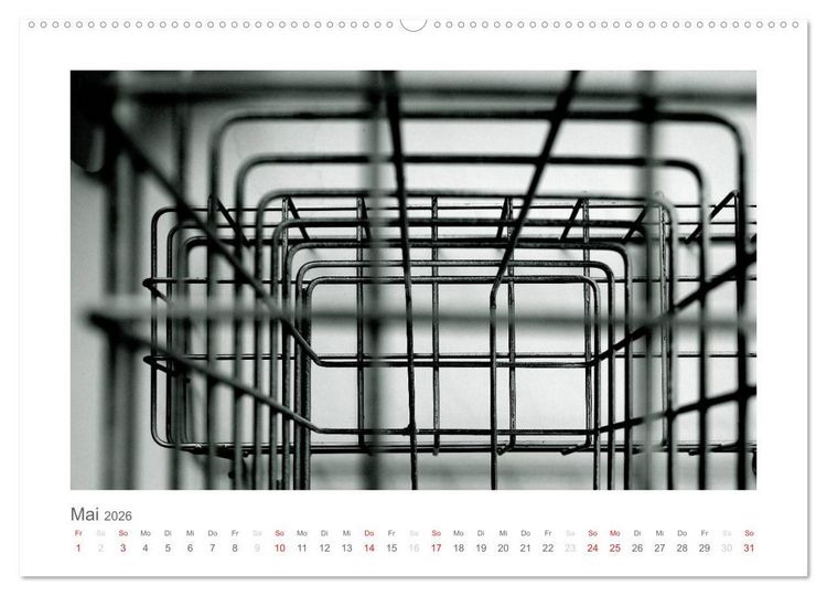 Produktbild: einfach schwarz-wei&szlig; (Wandkalender 2026 DIN A2 quer), CALVENDO Monatskalender