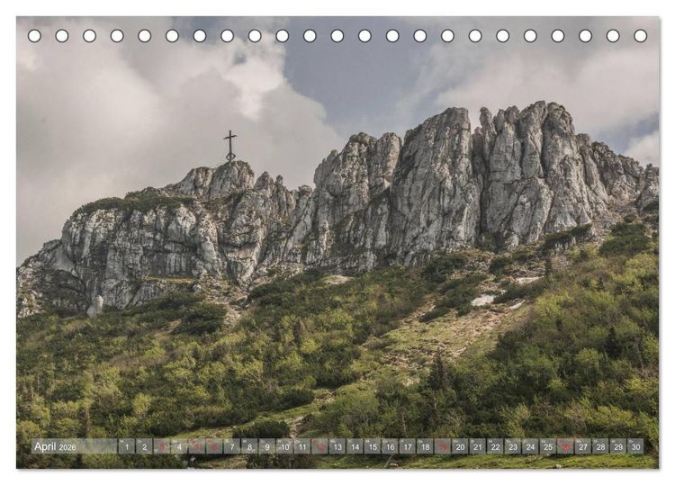 Produktbild: Gipfelkreuze auf bayerischen Bergen (Tischkalender 2026 DIN A5 quer), CALVENDO Monatskalender