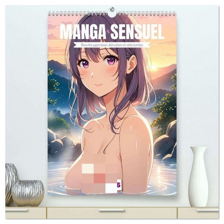 Produktbild: MANGA SENSUEL - Beaut&eacute;s japonaises d&eacute;nud&eacute;es et s&eacute;duisantes (Calendrier mural 2026 DIN A2 horizontal) calendrier de bureau