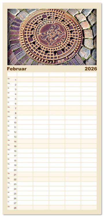 Produktbild: Familienplaner 2026 - Malerisches Stade mit 5 Spalten (Wandkalender, 21 x 45 cm) CALVENDO